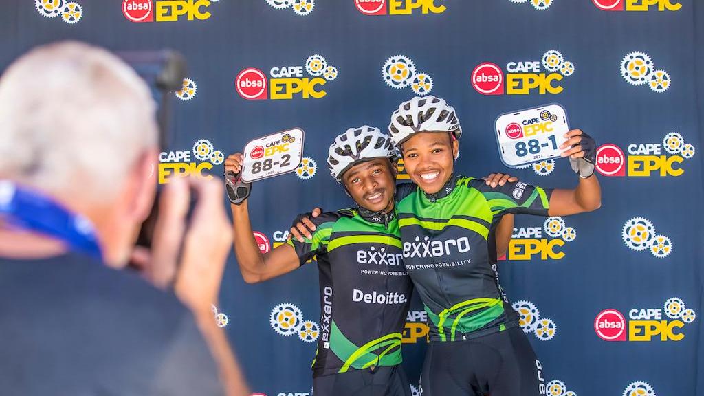 Photographer doing shots with riders