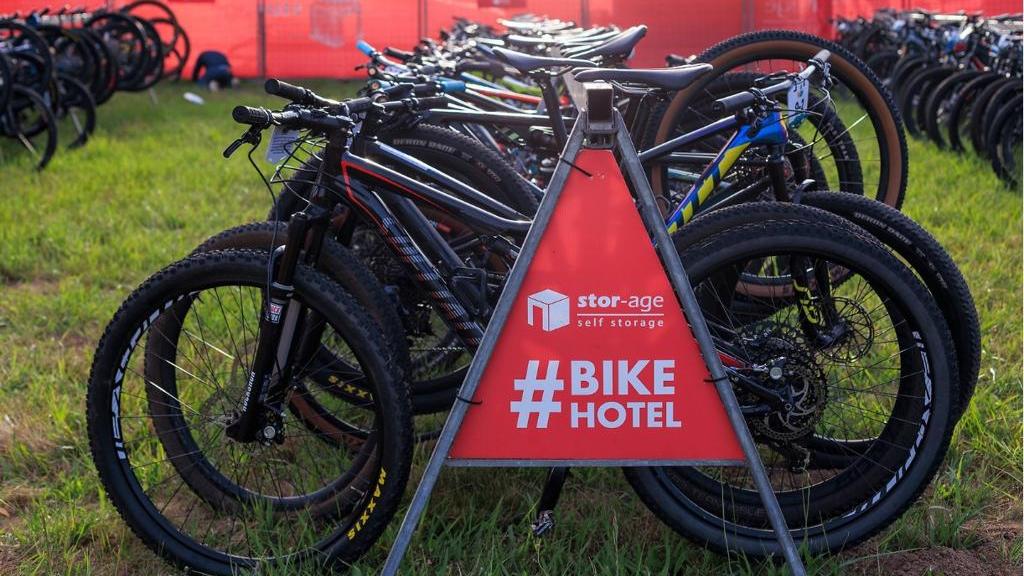 Bikes stores at Stor-Age Bike Hotel