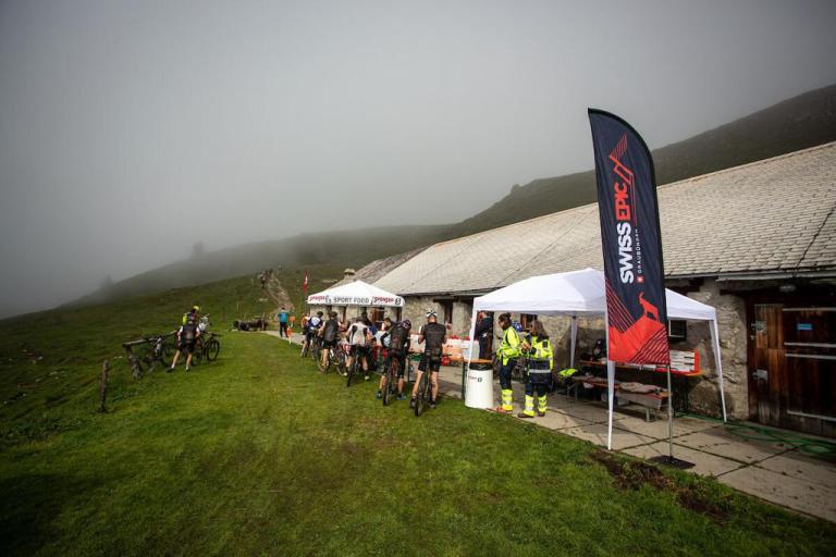 A rest station on the Swiss Epic