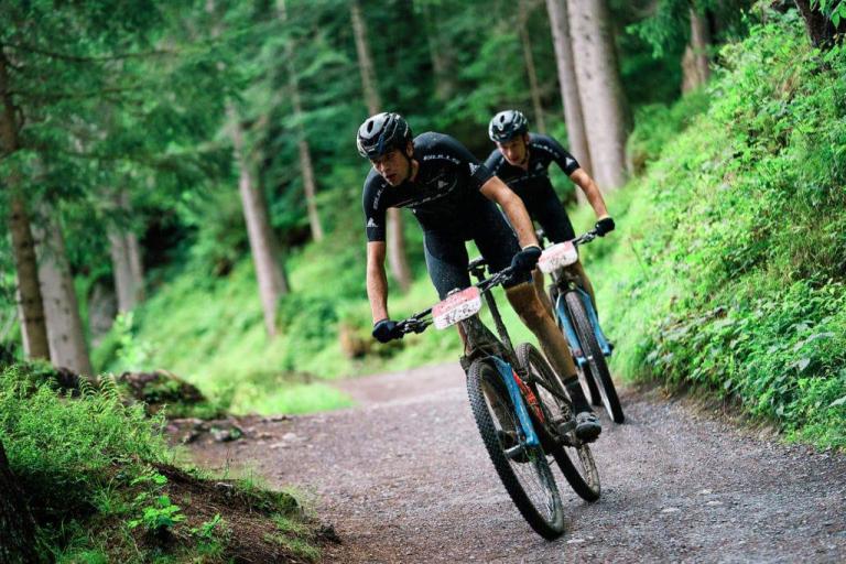 Martin FREY and Simon SCHNELLER during Stage 1 of the 2020 Swiss Epic from Laax to Laax, Graubünden