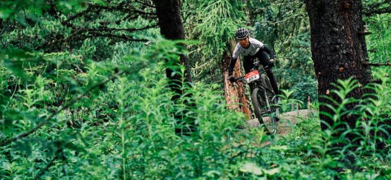 Samara Sheppard heading through a forest pass