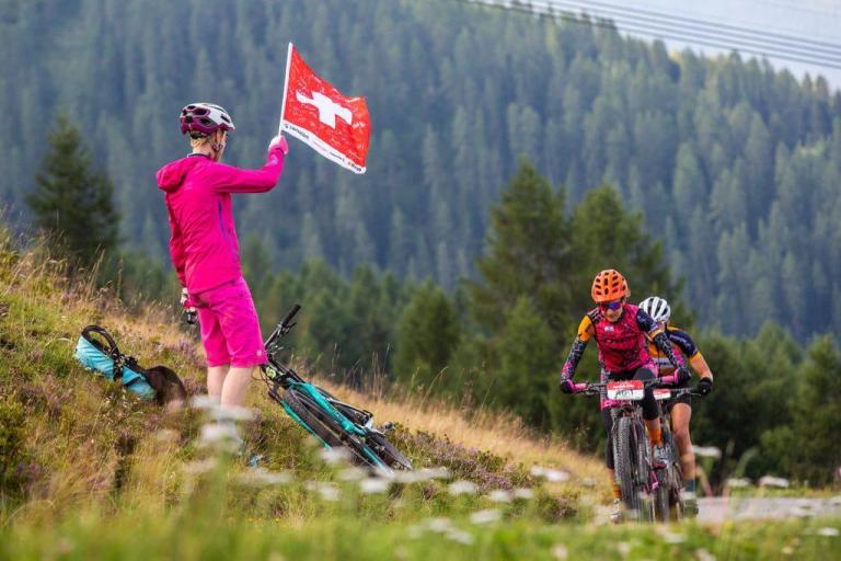 Adelheid Morath and Bettina Janas during Stage 5 of the 2019 Swiss Epic.