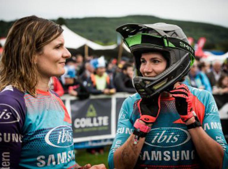 Anita and Carolin Gehrig after a Swiss Epic Race
