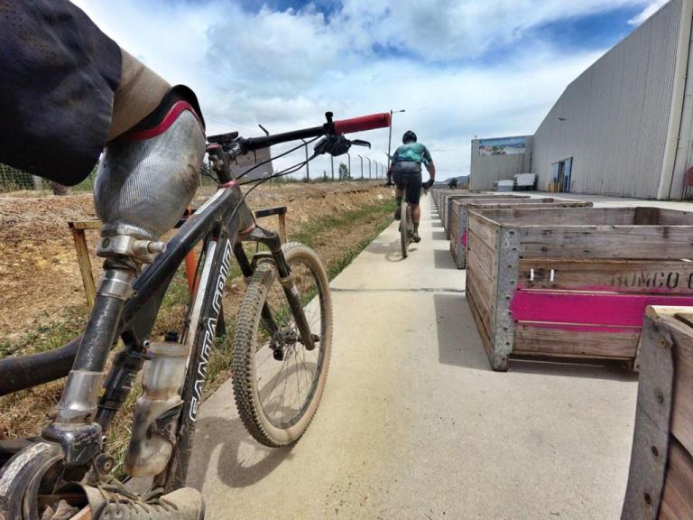 closeup of a bike