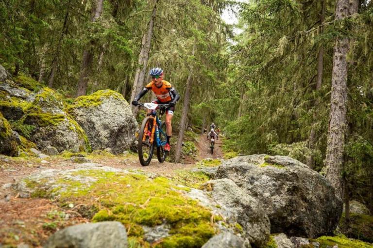 Catherine Pendrel of Team Canada during Stage 4 of the 2018 Perskindol Swiss Epic held from Grächen to Zermatt, Valais, Switzerland on 14 September 2018. Photo by Nick Muzik