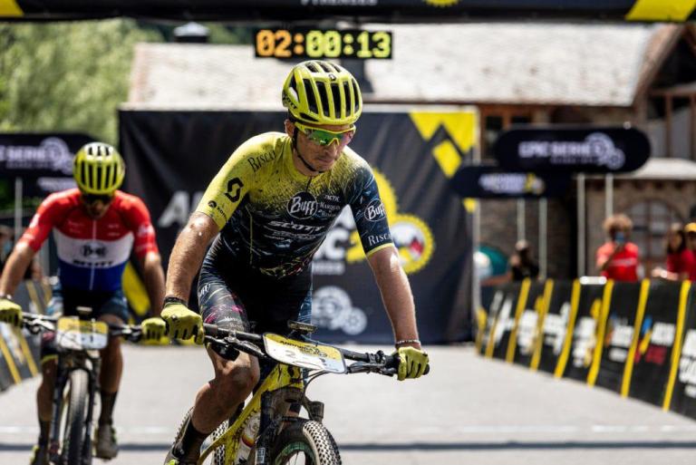 two bikers heading back on the swiss epic
