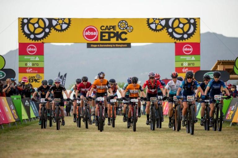 The Cape Epic beginning of the race, with tons of bikers