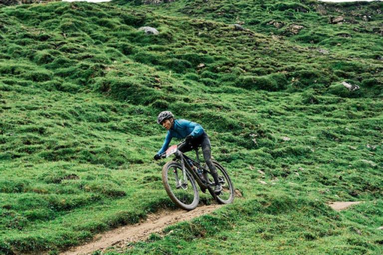 Green rough with Sheppard biking
