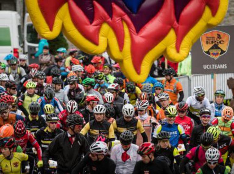 Bikers in the rain