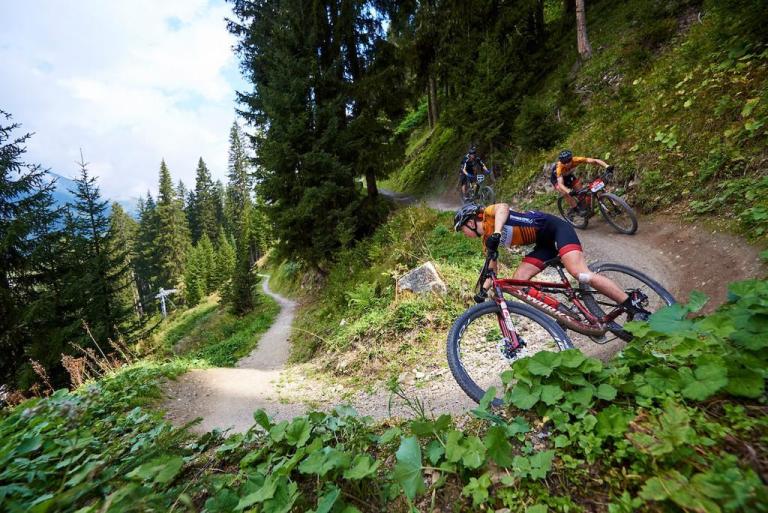 Annika LANGVAD,Haley BATTEN during Stage 5 of the 2020 Swiss Epic from Davos to Davos, Graubünden, Switzerland on 22 August 2020. Photo by Marius Holler.