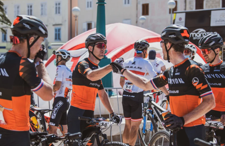 Team members meeting at 4islands in the Finish 