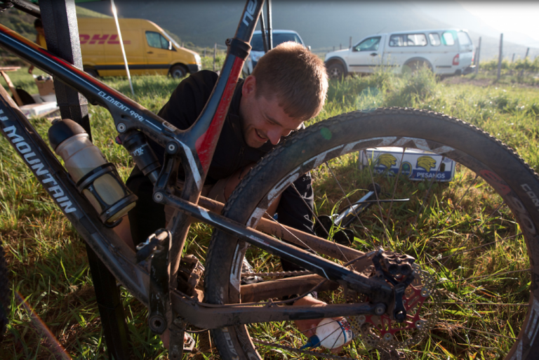 Person with a bike