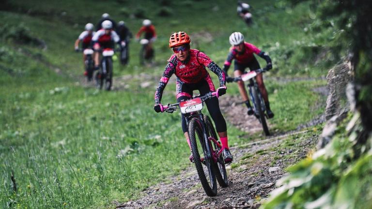 Adelheid MORATH and Bettina JANAS during Stage 4 of the 2019 Swiss Epic from Lenzerheide to Lenzerheide, Graubünden, Switzerland on 23 August 2019 [Swiss Epic]