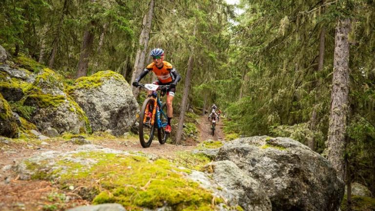 Catherine Pendrel of Team Canada during Stage 4 of the 2018 Perskindol Swiss Epic held from Grächen to Zermatt, Valais, Switzerland on 14 September 2018. Photo by Nick Muzik [Swiss Epic]
