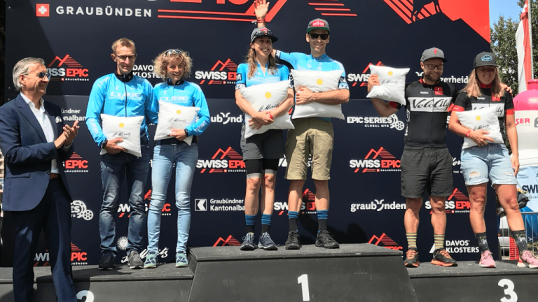 Swiss Alps finals platform for 1st 2nd and 3rd [Swiss Epic]