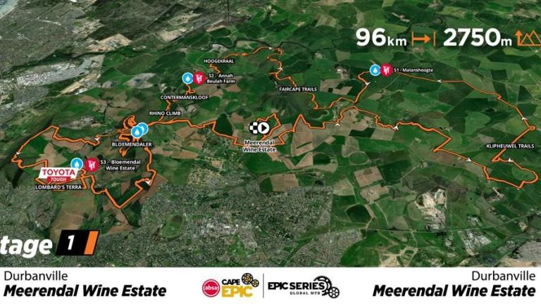 Cape Epic Prologe Stage 1 Map 2024