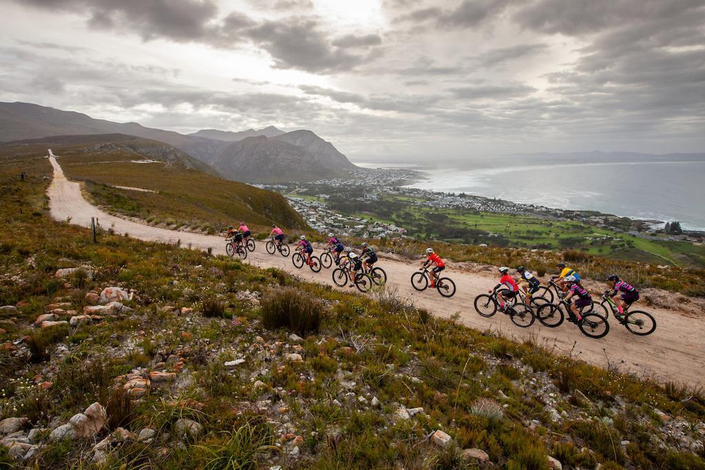 Riders at the top of a mountain at Wines2Whales Stage 1 Chardonnay
