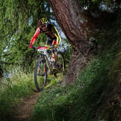 Levi Leipheimer and Lee Strawbridge biking through the forest [Epic Series]