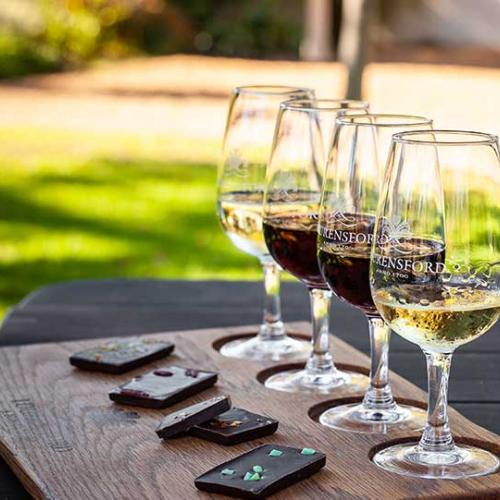 Four wine glasses [FNB Wines2Whales]