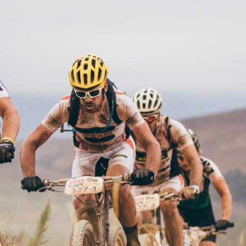 Bossler leading the bikers in the Epic Swiss [Swiss Epic]
