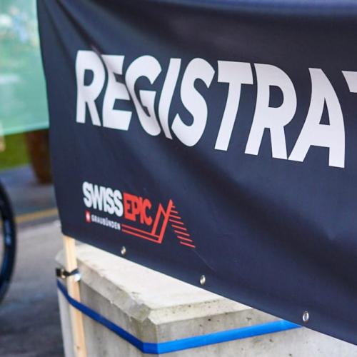 Close up of a Swiss Epic Registration Sign [Swiss Epic]