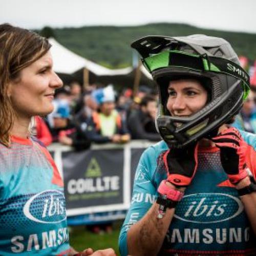 Anita and Carolin Gehrig after a race [Swiss Epic]