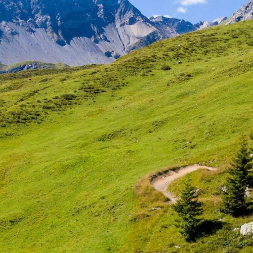 A landscape shot of Graubünden hills [Swiss Epic]