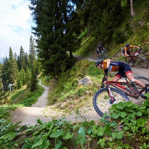 Annika LANGVAD,Haley BATTEN during Stage 5 of the 2020 Swiss Epic from Davos to Davos, Graubünden, Switzerland 