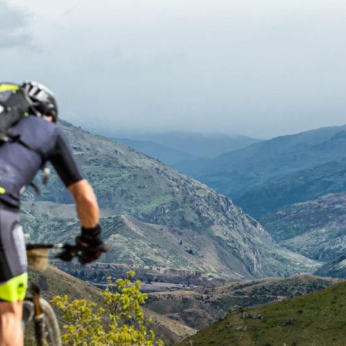 Two bikers on the Carrick Range [The Pioneer]