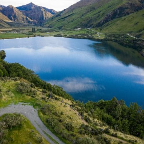 A gorgeous shot of the 2nd day of The Pioneer track, with Moke Lake [The Pioneer]