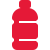 Red icon of a nutrition bottle